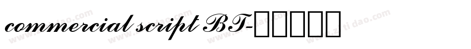 commercial script BT字体转换